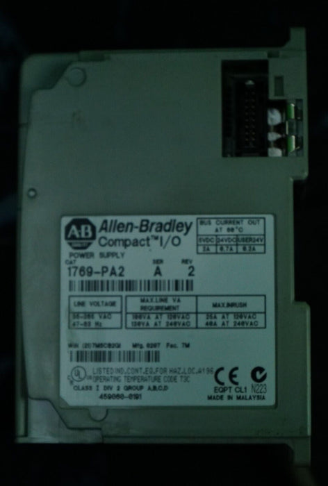 Allen-Bradley 1769-PA2 Compact Power Supply 120/240VAC Input Module Series A