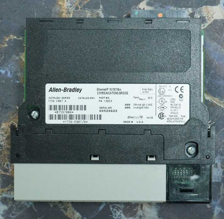 Allen Bradley 1756-ENBT A Firmware:4.003 Ethernet/IP Communication Bridge Module