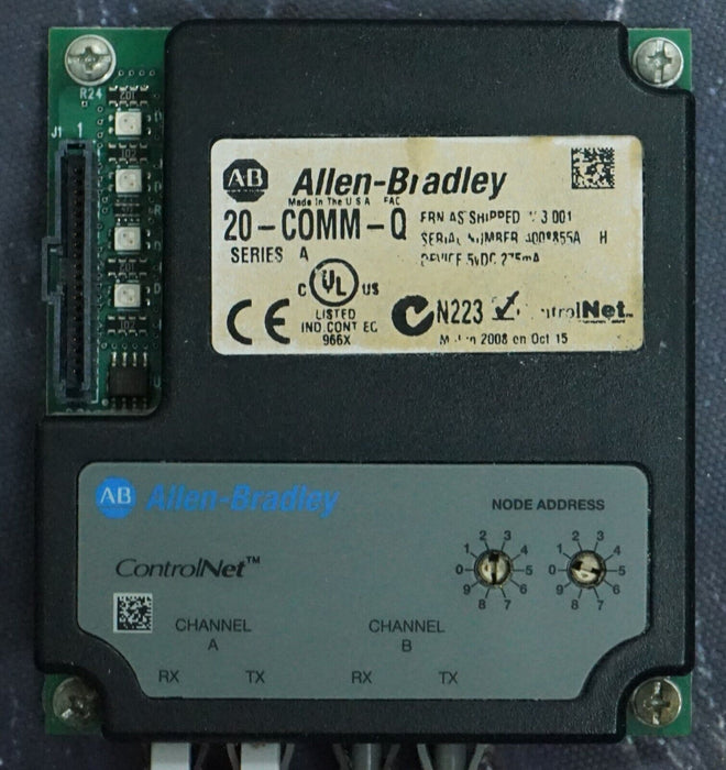 Allen Bradley 20-COMM-Q PowerFlex ControlNet Fiber Optic Adapter FRN:3.001