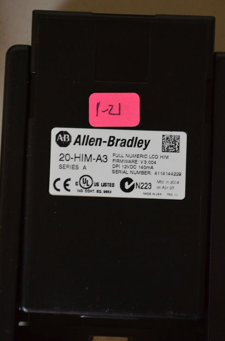 Allen-Bradley 20-HIM-A3 SERIES A Full Numeric HMI Keypad Firmware 3.004   #1-21