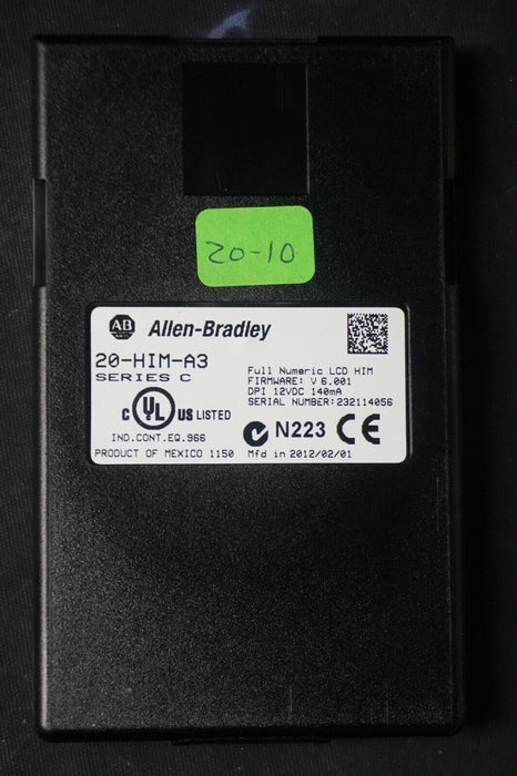 Allen-Bradley 20-HIM-A3 SERIES C Full Numeric HMI Keypad Firmware 6.001   #20-10