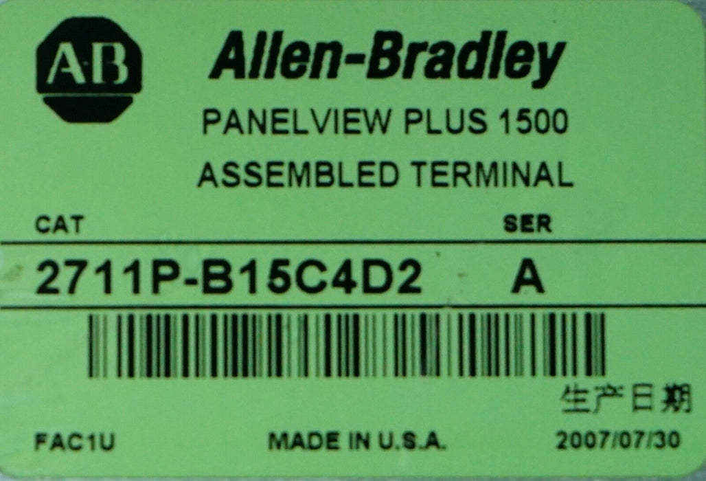 Allen Bradley 2711P-RP2 Ser F Logic Module Tested  Good