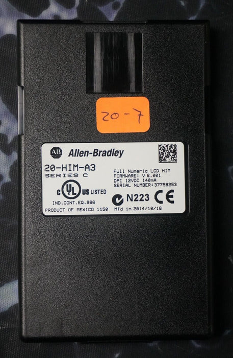 Allen-Bradley 20-HIM-A3 SERIES C Full Numeric HMI Keypad Firmware 6.001   #20-7