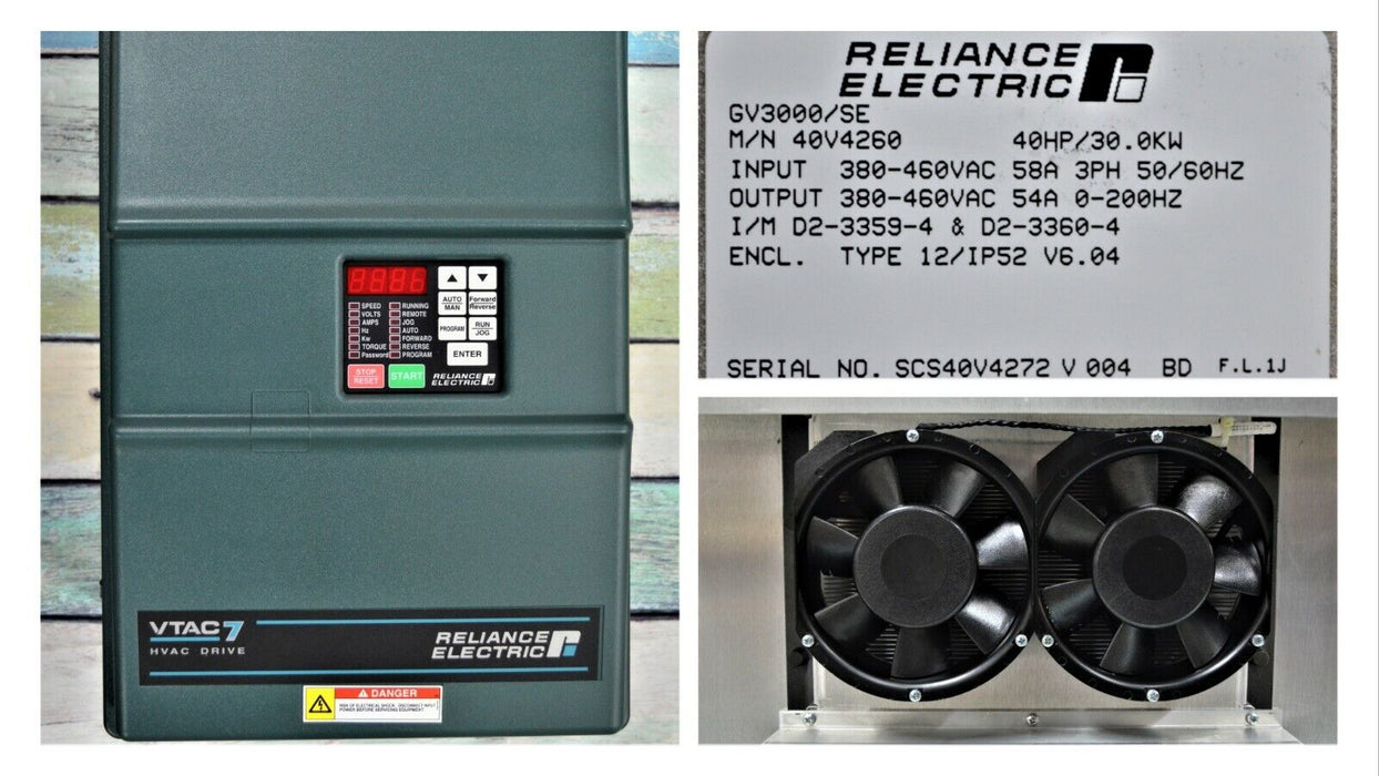 New Reliance Electric GV3000/SE VTAC7 40HP 40V4260 VER:6.04 480VAC