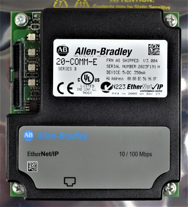 Allen Bradley 20-COMM-E Powerflex 700 Ethernet Adapter FRN: 3.004