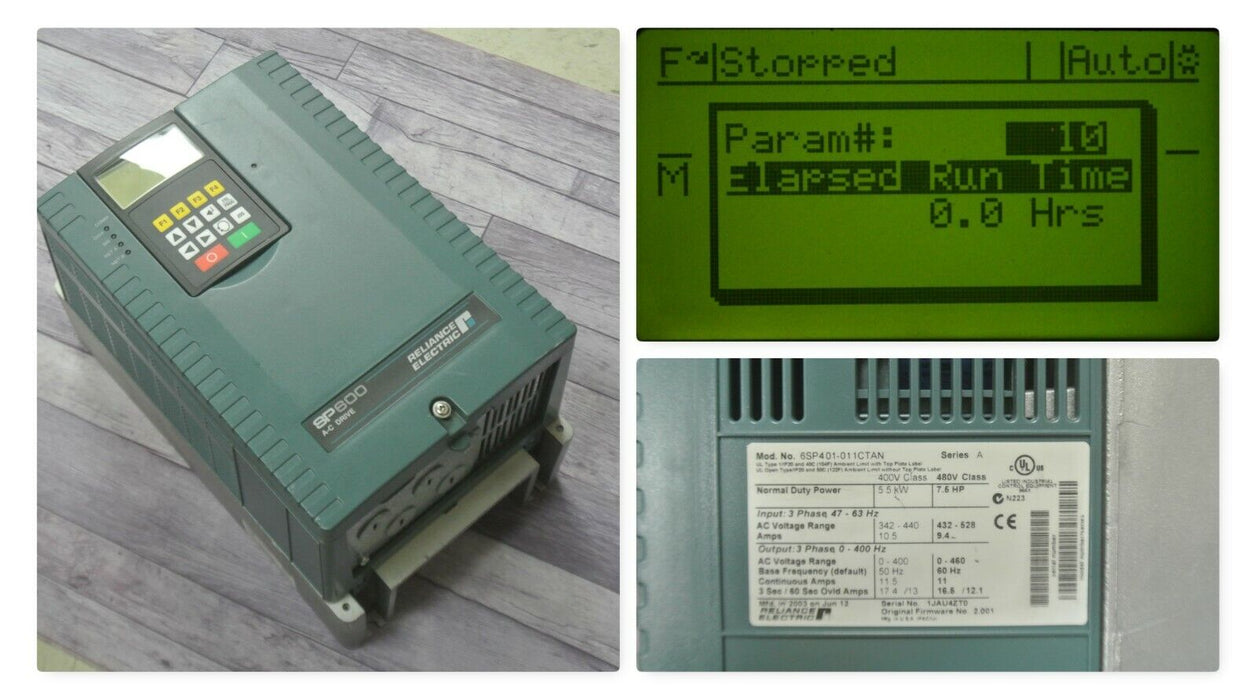 ABB Reliance Electric SP600 6SP401-011CTAN 7.5HP Ac Variable Frequency Drive