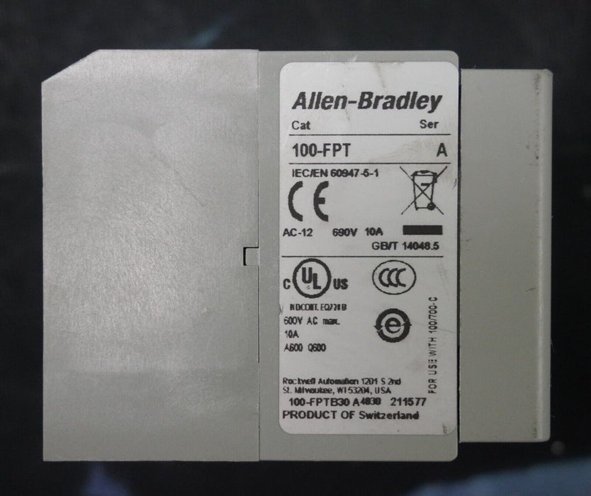 Allen-Bradley 100-FPTB30 Series A Pneumatic Timing Module for Contactor