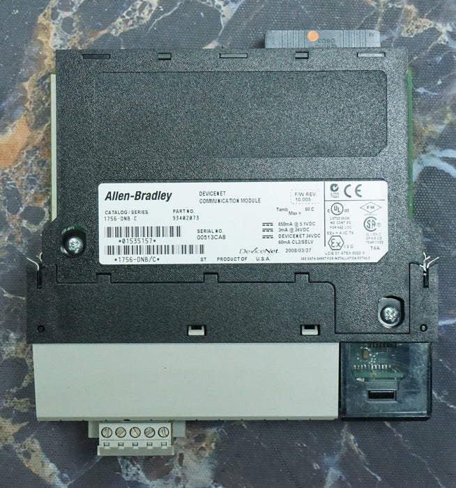 Allen-Bradley 1756-DNB/D Device Net Communications Module FRN:10.005 Tested Good