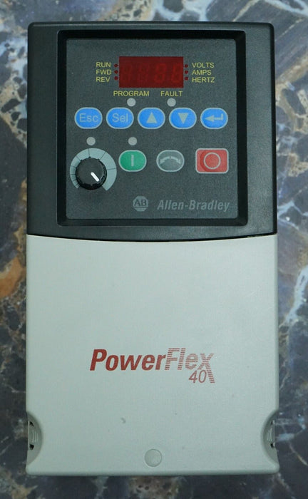 Allen-Bradley 22B-D2P3N104 PowerFlex 40 Drive Series A FRN:3.03 Tested Good