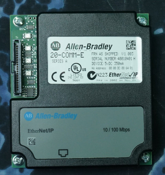 Allen Bradley 20-COMM-E Powerflex 700 Ethernet Adapter FRN: 1.003  Series A