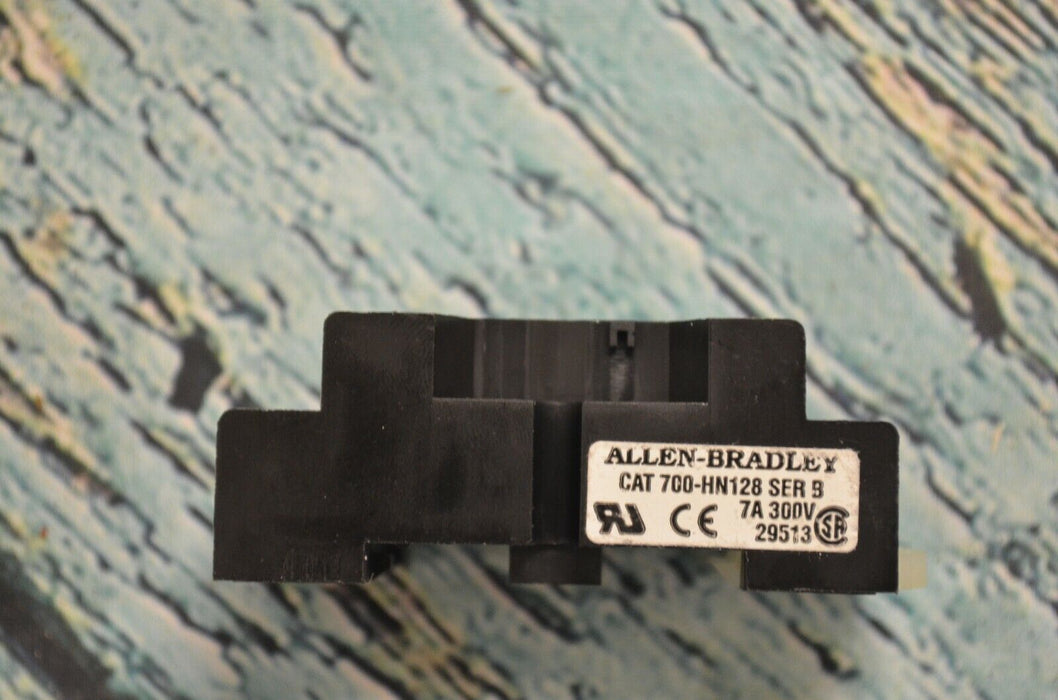 Allen-Bradley 700-HN128 SER.B Relay Sockets 10 AMP 300VAC 14 Blade Screw Term.