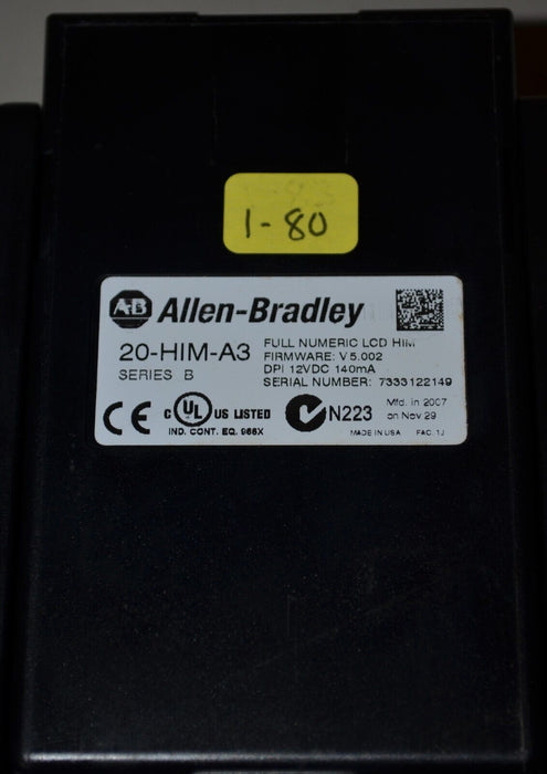 Allen-Bradley 20-HIM-A3 SERIES A Full Numeric HMI Keypad Firmware:5.002  #1-80