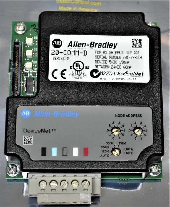 Allen-Bradley 20-COMM-D Series B Powerflex Devicenet Adapter Firmware V2.001