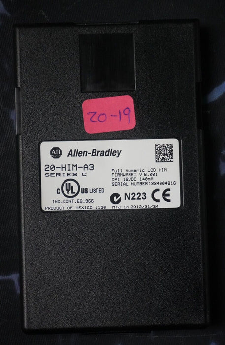 Allen-Bradley 20-HIM-A3 SERIES C Full Numeric HMI Keypad Firmware 6.001   #20-19