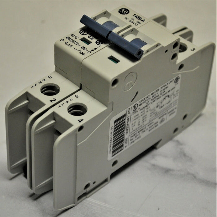 ALLEN BRADLEY 1489-A2D005 SER.A CIRCUIT BREAKER 2P TESTED GOOD