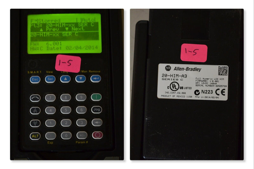 Allen-Bradley 20-HIM-A3 SERIES C Full Numeric HMI Keypad Firmware 6.001   #1-5