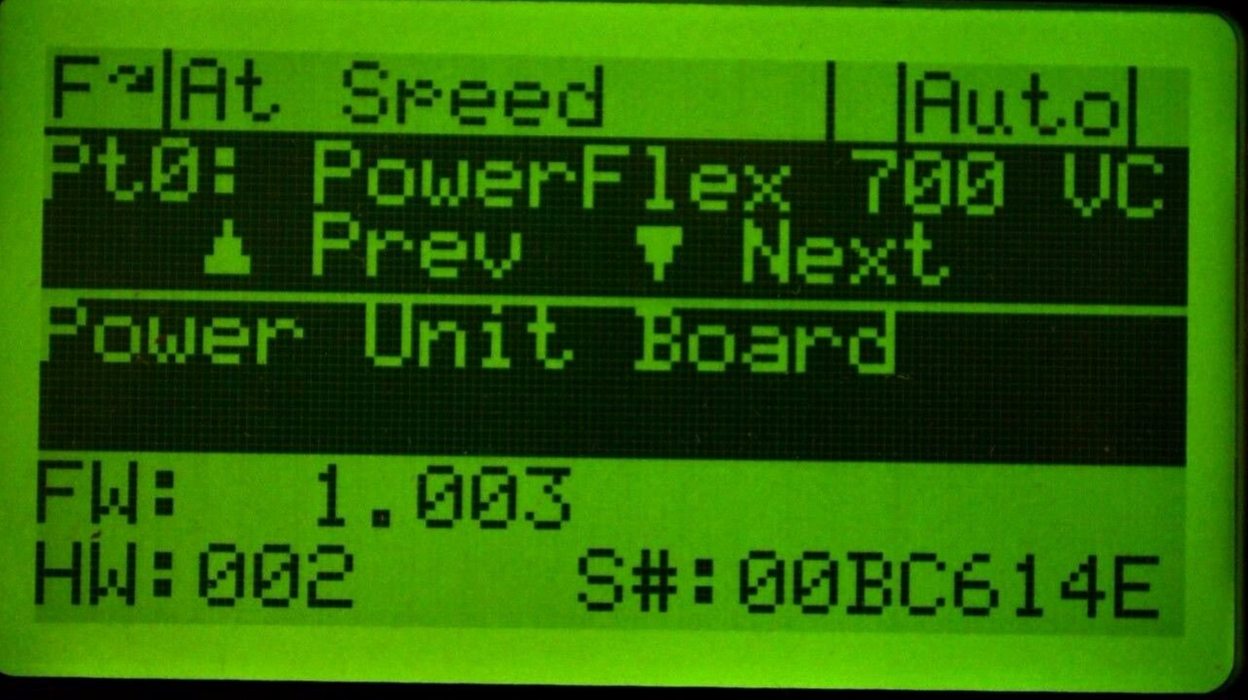 Low Hours Allen-Bradley PowerFlex 700 5HP 20BD8P0A3AYNAND0 Tested FRN 8.002