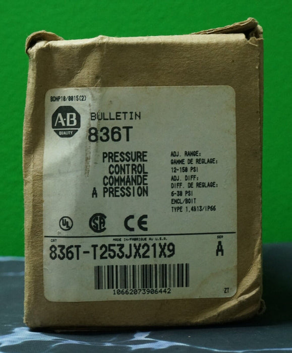 New Allen-Bradley 836T-T253JX21X9 Pressure Control