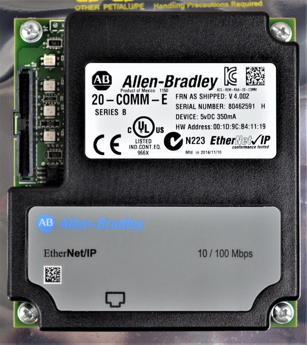 Allen-Bradley 20-COMM-E Series B Powerflex700 Ethernet Card FRN:4.002 Tested