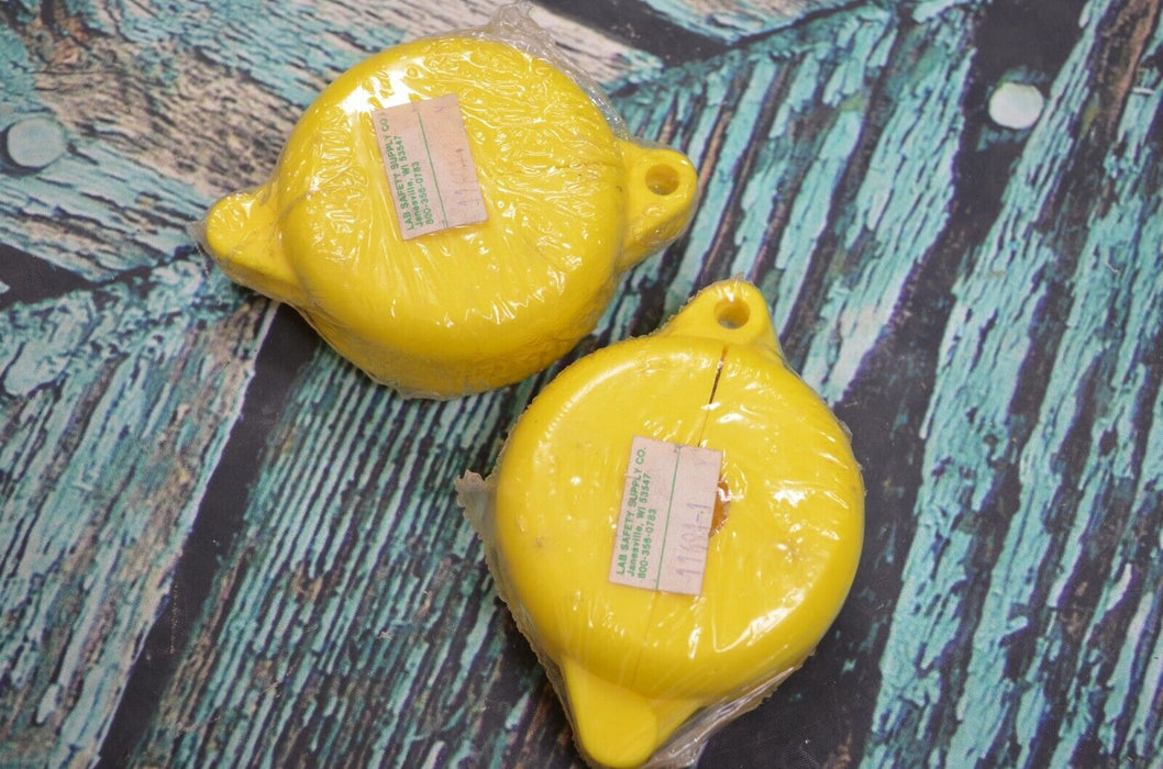 Set of 2 Yellow Lab Safety Supply 11691-1Y Valve Lockout, 3 x 1-1/2" High V-Safe