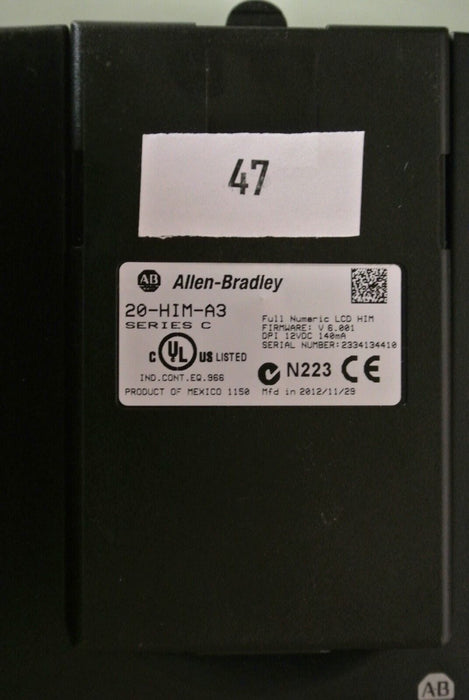 Blemished ALLEN BRADLEY 20-HIM-A3 SERIES C Full Numeric HMI Tested V 6.001- 47