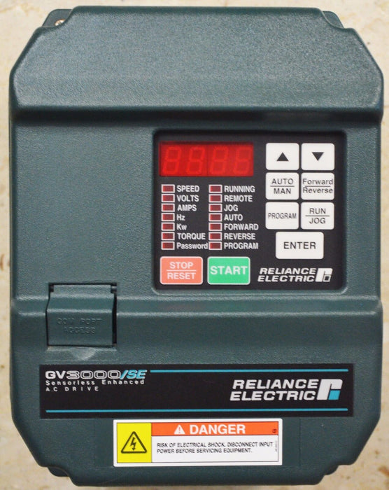 Reliance Electric GV3000 1 HP 1V2160 Vector Inverter 230 VAC Tested Good Clean