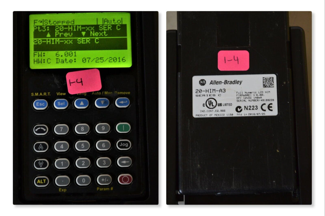 Allen-Bradley 20-HIM-A3 SERIES C Full Numeric HMI Keypad Firmware 6.001   #1-4