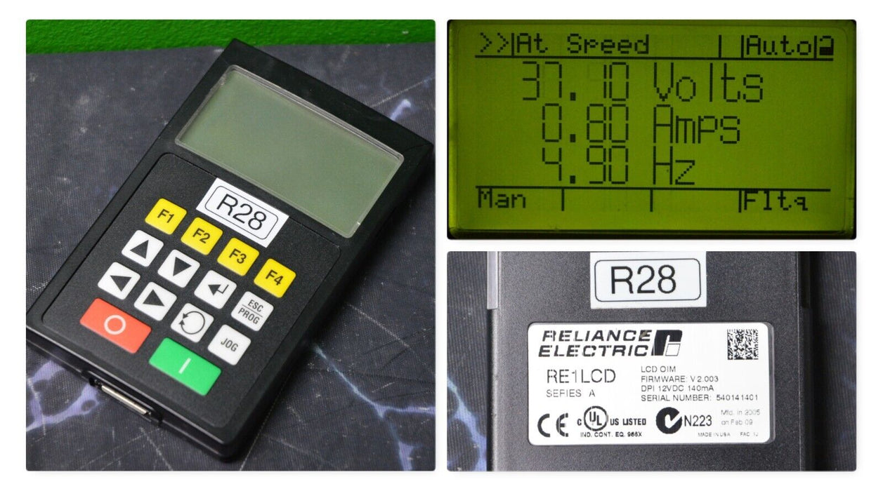 Reliance Electric RE1LCD A Keypad FRN:2.003 Tested Good R28