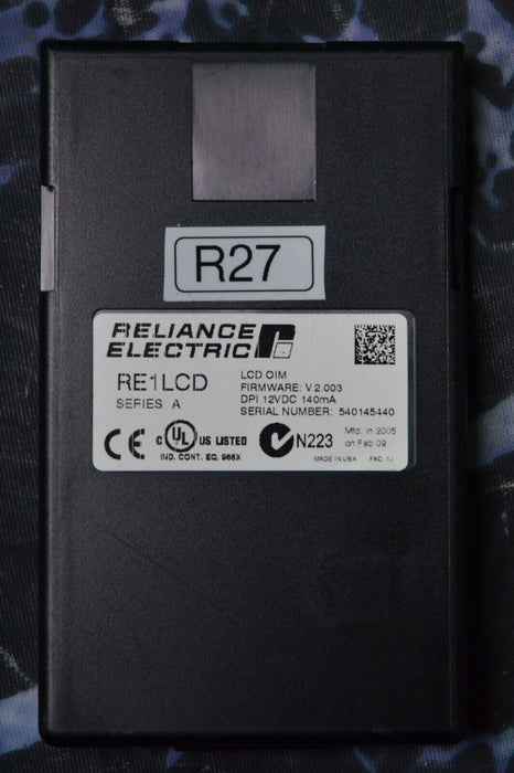 Reliance Electric RE1LCD A Keypad FRN:2.003 Tested Good R27