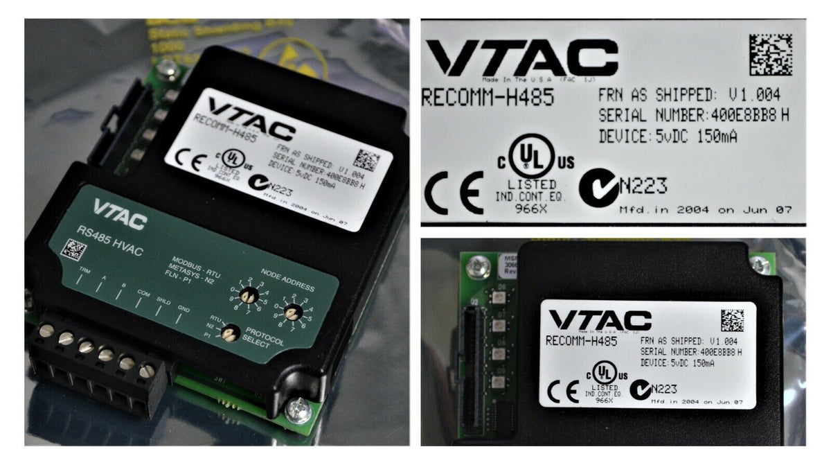 Reliance Electric RECOMM-H485 Hvac Adapter Module V1.004 Tested Good ...