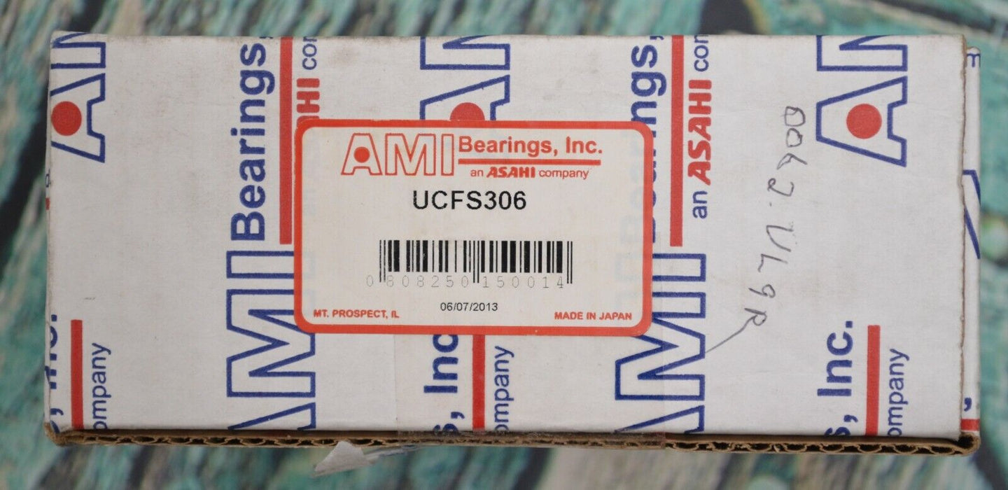 New AMI UCFS306 Flanged Bearing 1-3/16" ID