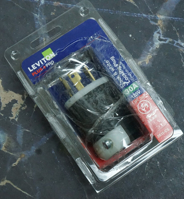 LEVITON Plus Pro 30AMP 125V Locking Plug Industrial Grade 2611-CS