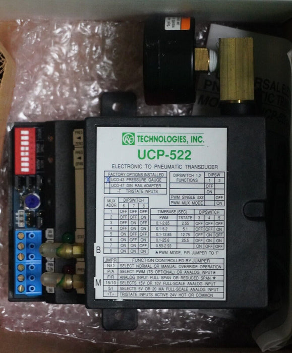 RF Technologies Universal Electronic to Pneumatic Transducer Assembly UCP-522-43