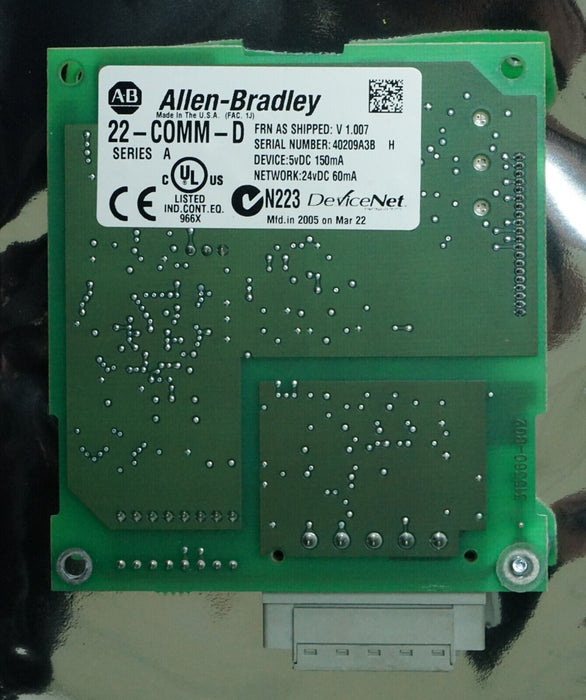 Allen-Bradley 22-COMM-D Series A Powerflex Devicenet FRN:1.007