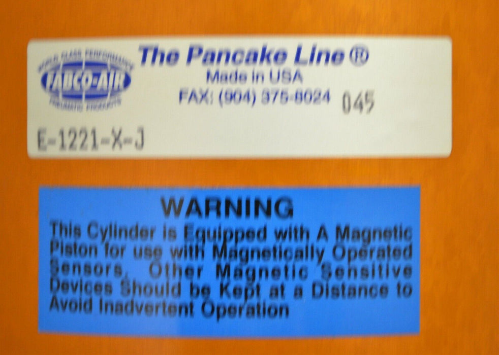 New Pancake Line Fabco Air E-1221-X-J Magnetic Pneumatic Air Cylinder