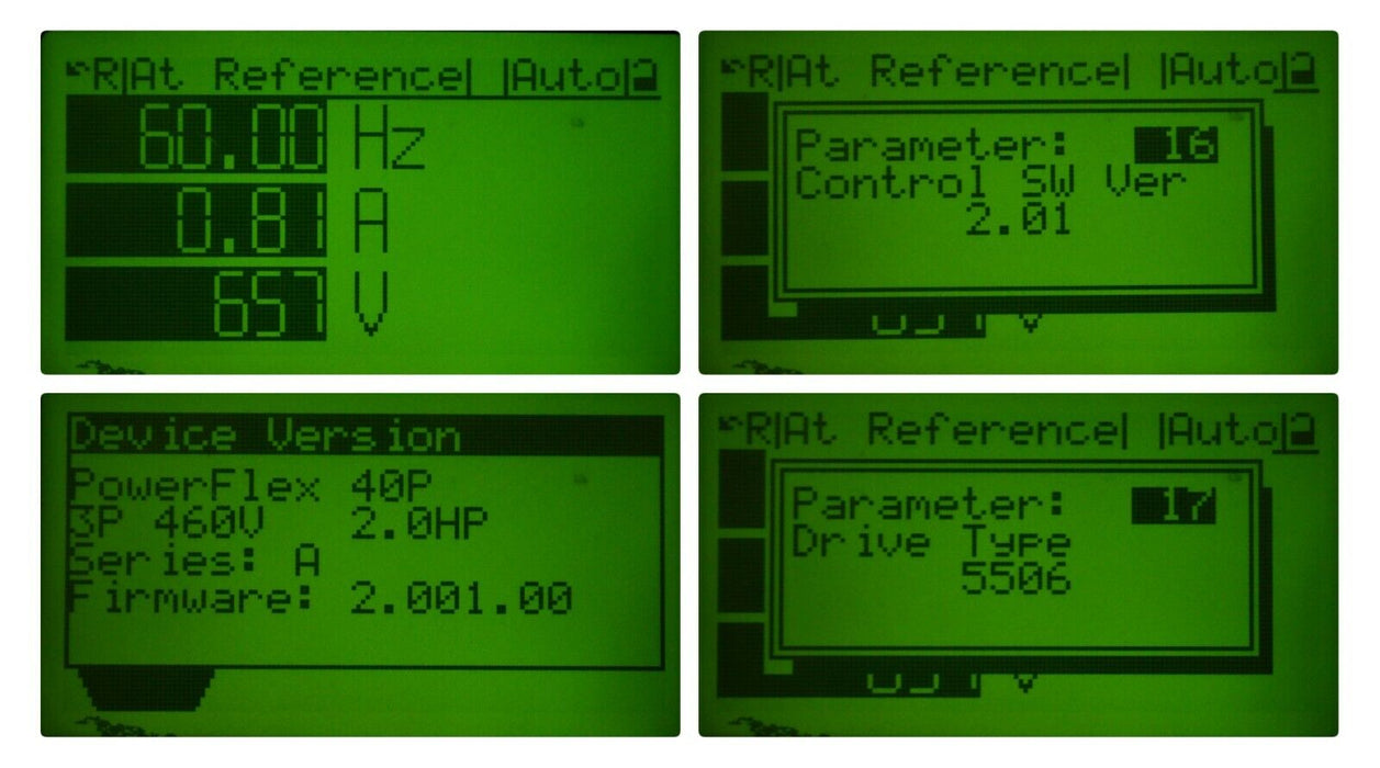 Low Hours 22D-D4P0N104 Allen Bradley PowerFlex 40P Drive 2HP Ser.A FRN:2.01