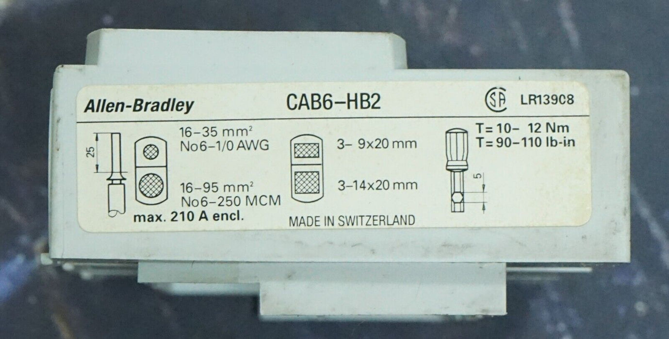 (2) Allen Bradley CAB6-HB2