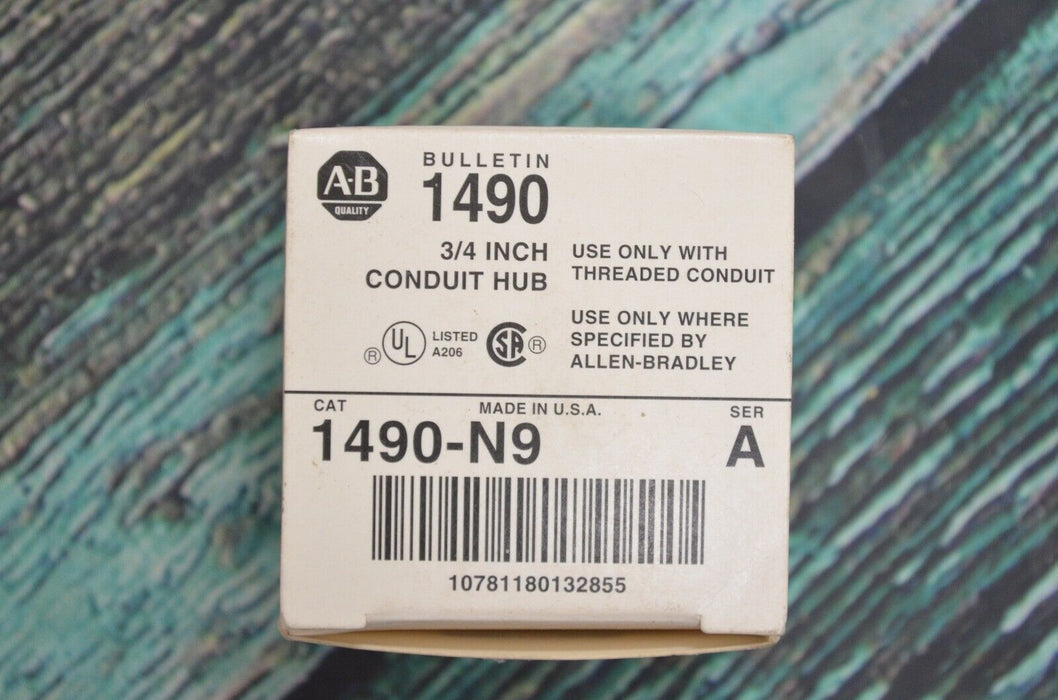 NEW Allen Bradley 1490-N9 Series A 3/4" Conduit Hub Series A. USA