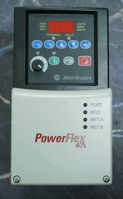 Allen-Bradley 22B-D2P3N104 PowerFlex 40 Drive Series A 6.02 Tested Good