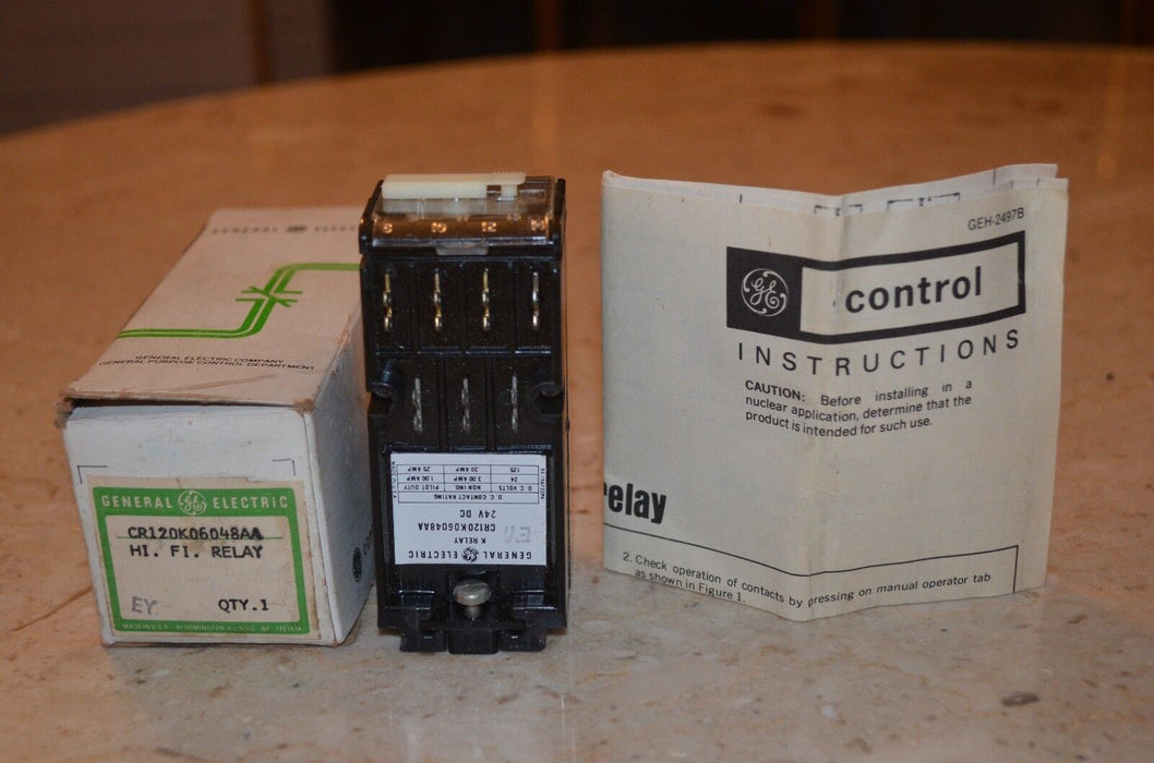 NEW GE General Electric CR120K06048AA 24 VDC HI-Fidelity Relay