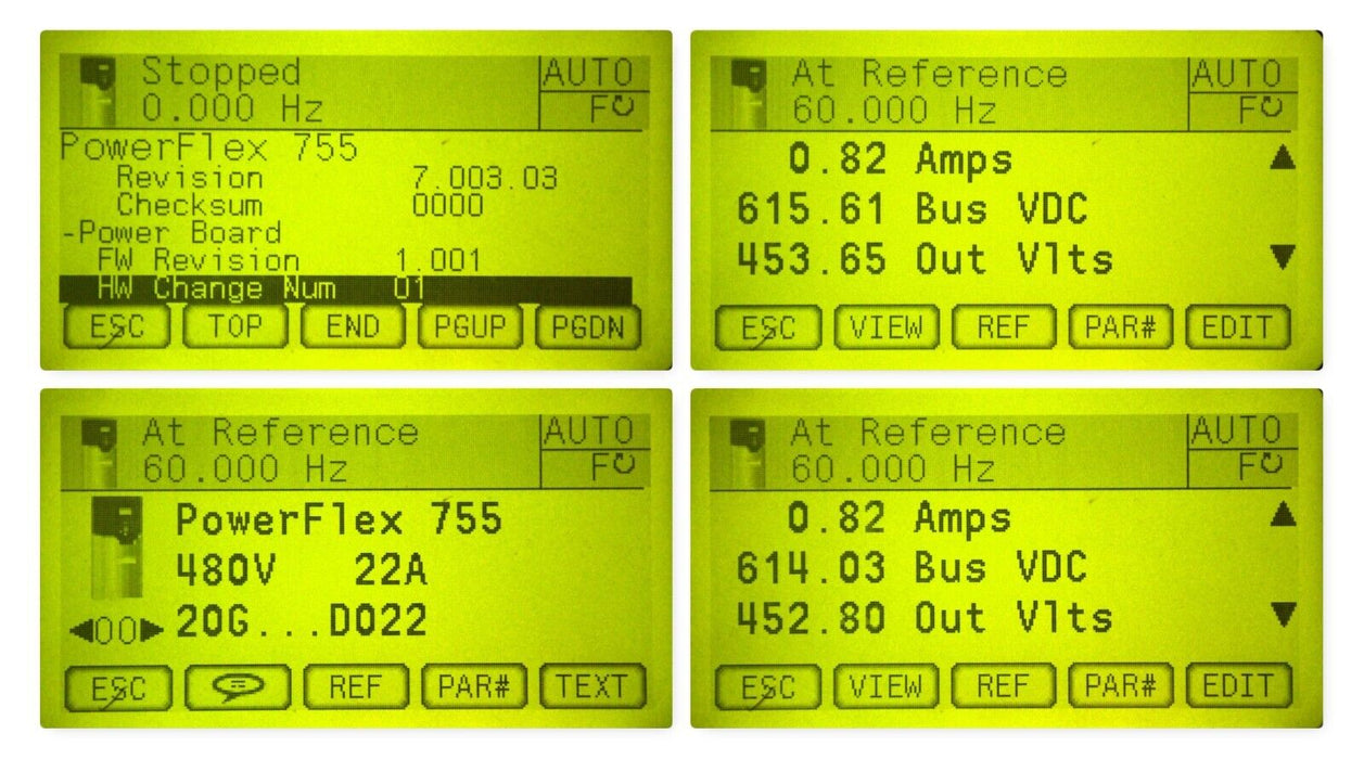 Zero Hr Allen-Bradley 20G11ND022JA0NNNNN PowerFlex 755 VFD 15HP SER A FRN:14.004