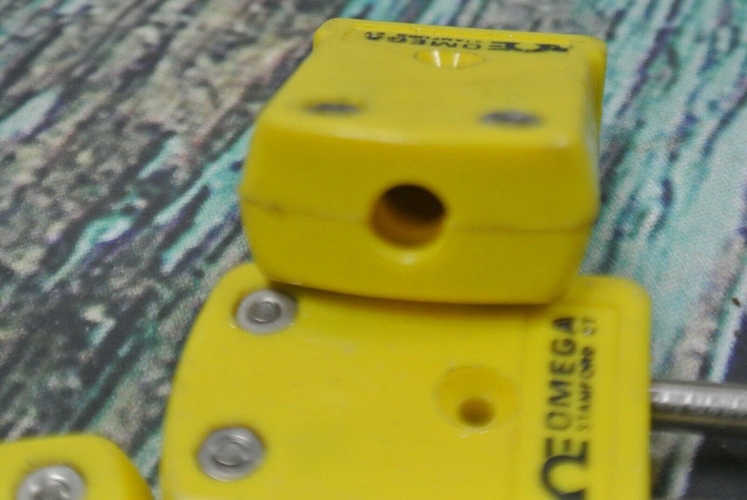 Set of  Four (4) Yellow OMEGA STAMFORD, Thermocouple, Jab-In Tc Connector