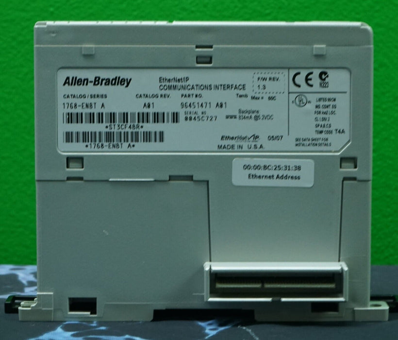 Used Allen Bradley 1768-ENBT /A Compactlogic Ethernet/IP Bridge Module FRN:1.3