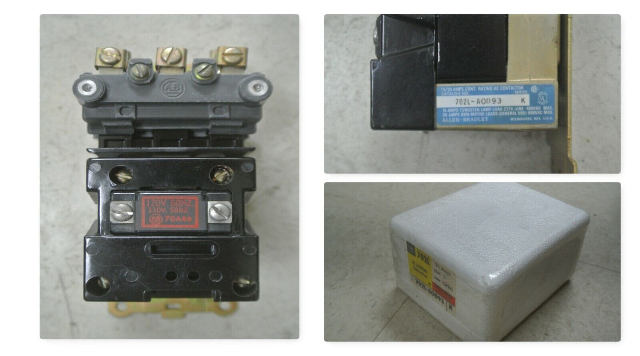 Allen-Bradley 702L-AOD93 Series K Lighting Contactor