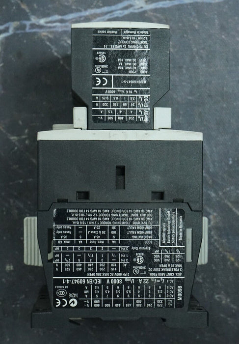 Eaton XTCR009B21A Magnetic Contactor, 3 Poles, 120V Ac, 9A