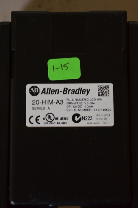 Allen-Bradley 20-HIM-A3 SERIES A Full Numeric HMI Keypad Firmware 3.004   #1-15