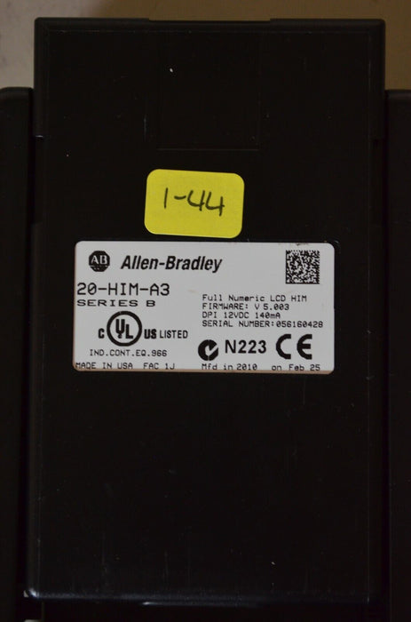 Allen-Bradley 20-HIM-A3 SERIES B Full Numeric HMI Keypad Firmware 5.003   #1-44