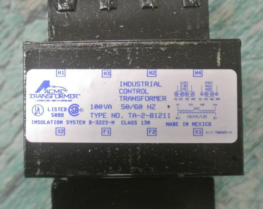 New TA-2-81211 Acme Transformer 100VA 230/460 Primary Volt 115 Secondary Volt