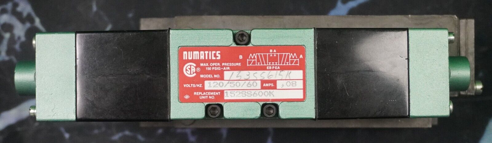 New NUMATICS 153SS615K000030 SOLENOID VALVE/MANIFOLD 237-331B 120V