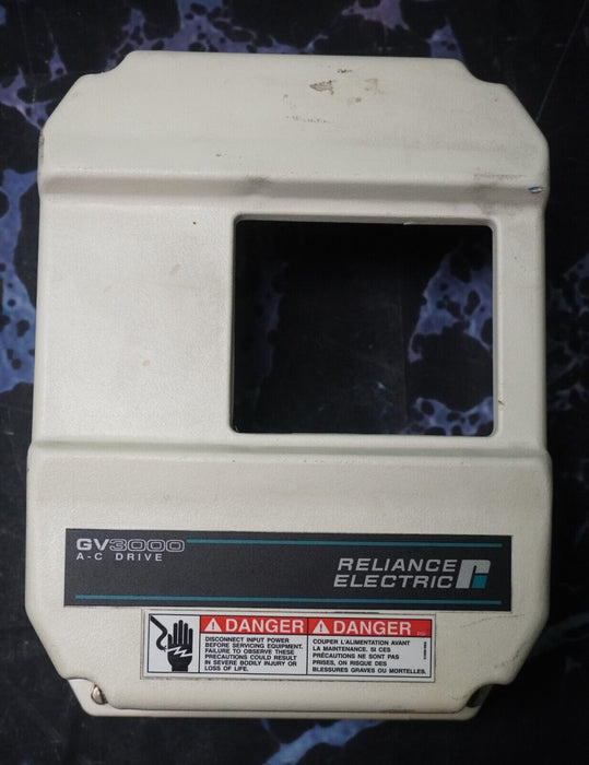 Used RELIANCE ELECTRIC GV3000 Plastic Cover White 1-5HP